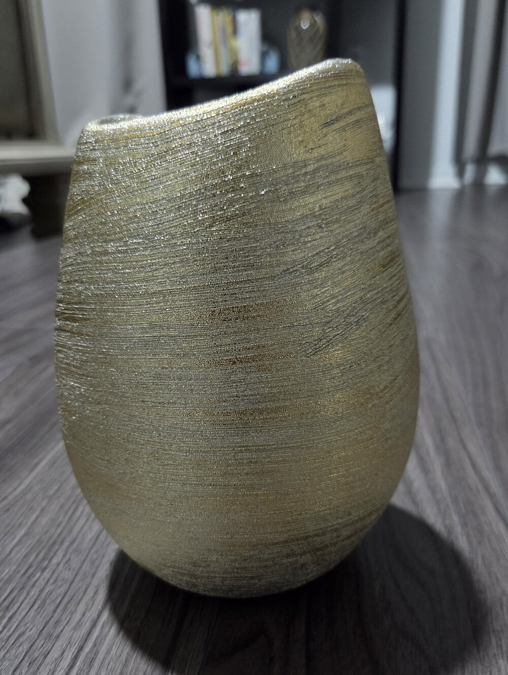 Gold Textured Decorative Vase - Accent Home Decor